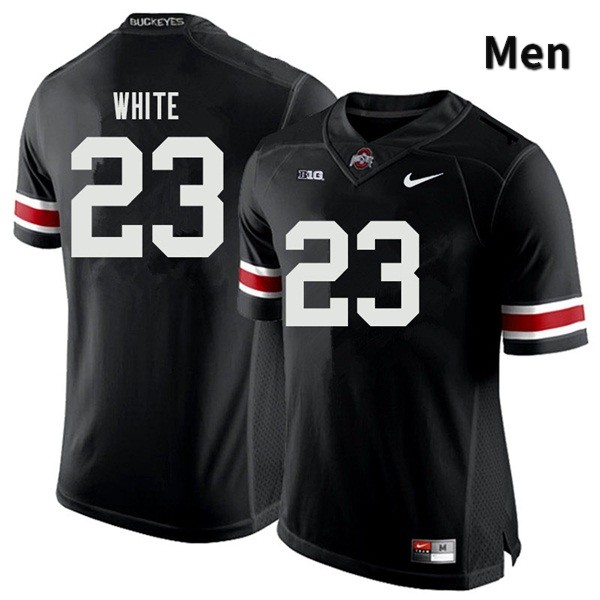 Ohio State Buckeyes De'Shawn White Men's #23 Black Authentic Stitched College Football Jersey